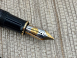Pelikan Wall Street Set  #0164/4500 Fountain Pen and Ballpoint Pen - Oblique 18kt Gold Nib For Right-Handed Writers