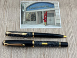 Pelikan Wall Street Set  #0164/4500 Fountain Pen and Ballpoint Pen - Oblique 18kt Gold Nib For Right-Handed Writers