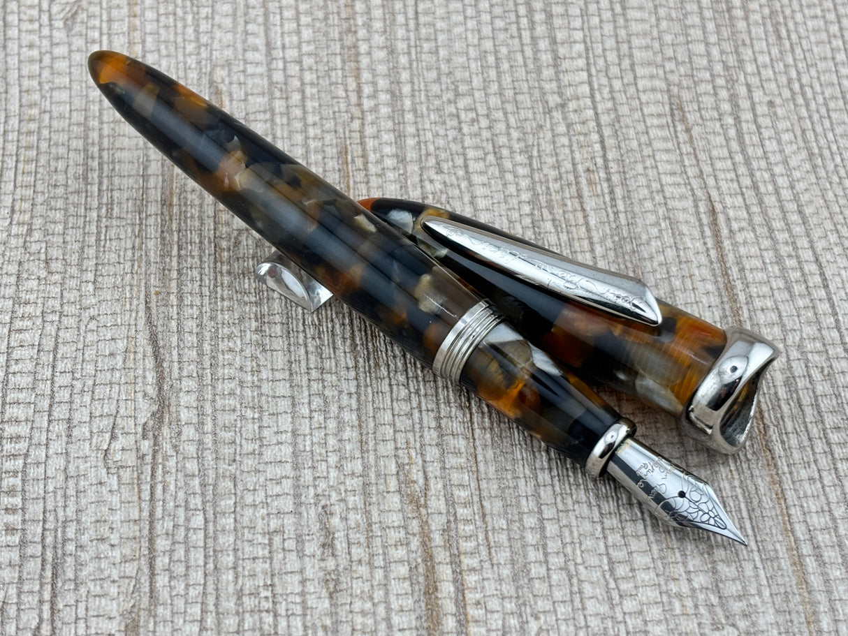 Jean Pierre Lepine Casanova Orange and Brown Mosaic - Fountain Pen