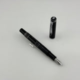 Pelikan M215 Black  Rectangles engraved Black lacquer   - Fountain Pen