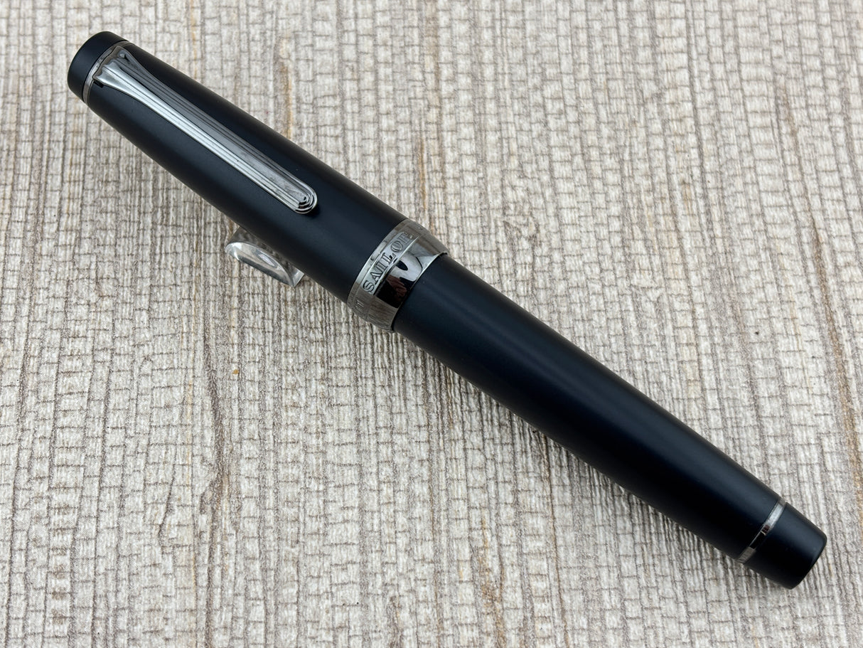 Sailor Professional Gear Imperial Black Dark Ion Metal Trim - Fountain Pen