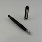 Platinum # 3776 Black silver trim 14k gold nib - Fountain Pen