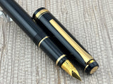 Pilot Falcon Black Gold Trim SE Gold NIB 14k 585 Flex - Fountain Pen