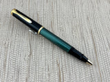 Pelikan R400 Green Stripes Circa 1985 Marked West Germany - Rollerball Pen