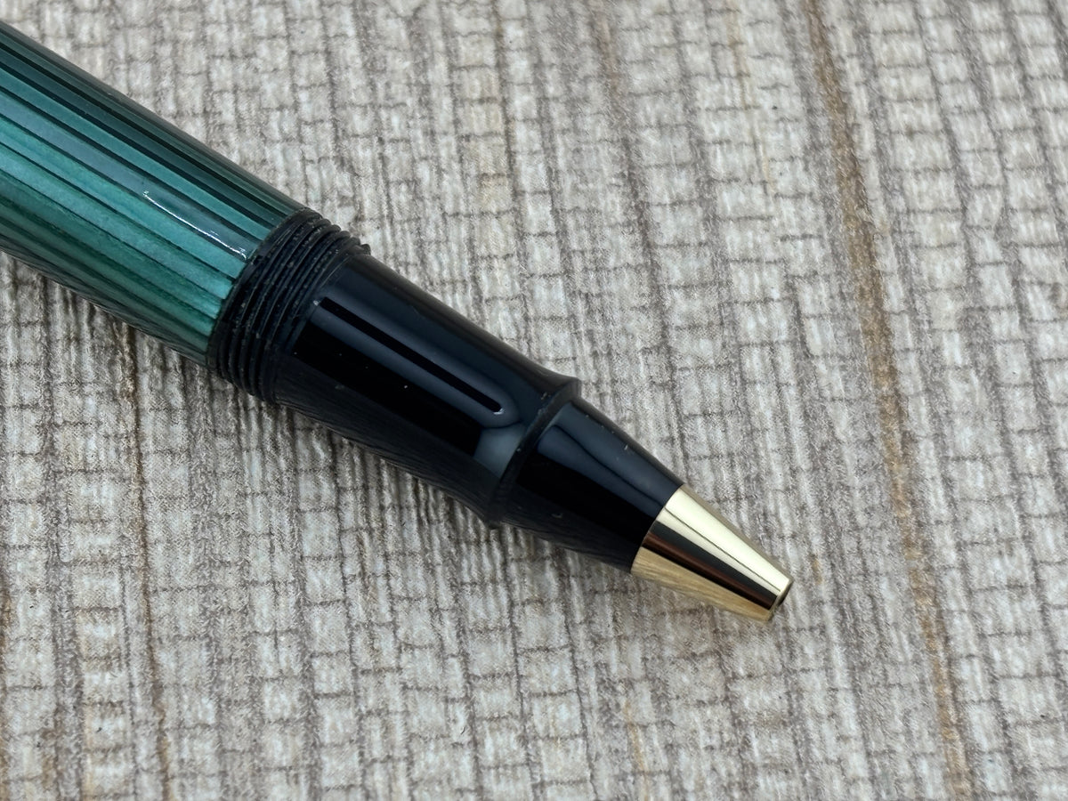 Pelikan R400 Green Stripes Circa 1985 Marked West Germany - Rollerball Pen