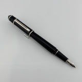 Cartier Diabolo Largest size Black matte Lacquer Silver Matte trim  - Fountain Pen