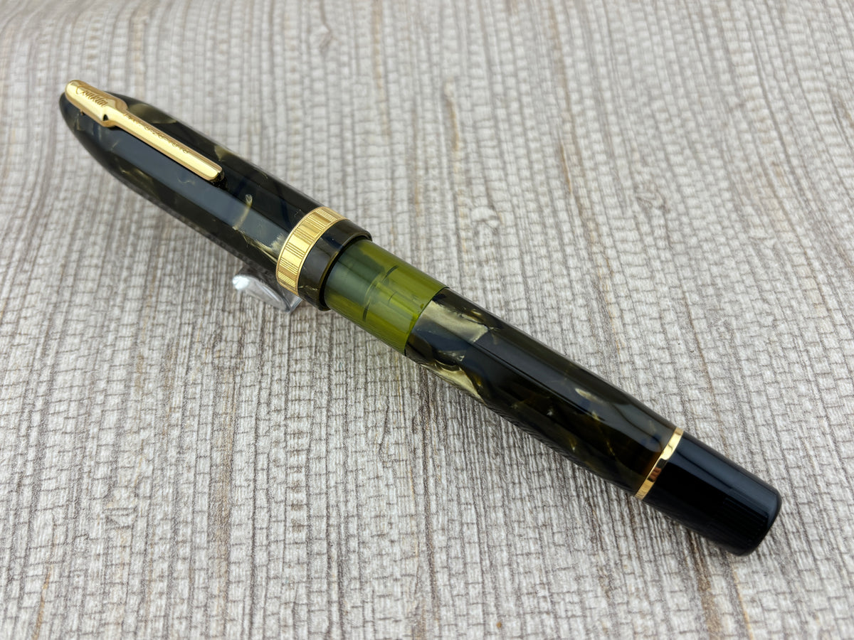 Conklin Nozac Green Saft Celluloid Limited Edition  Fountain Pen - Flexible Medium 14kt Gold Nib