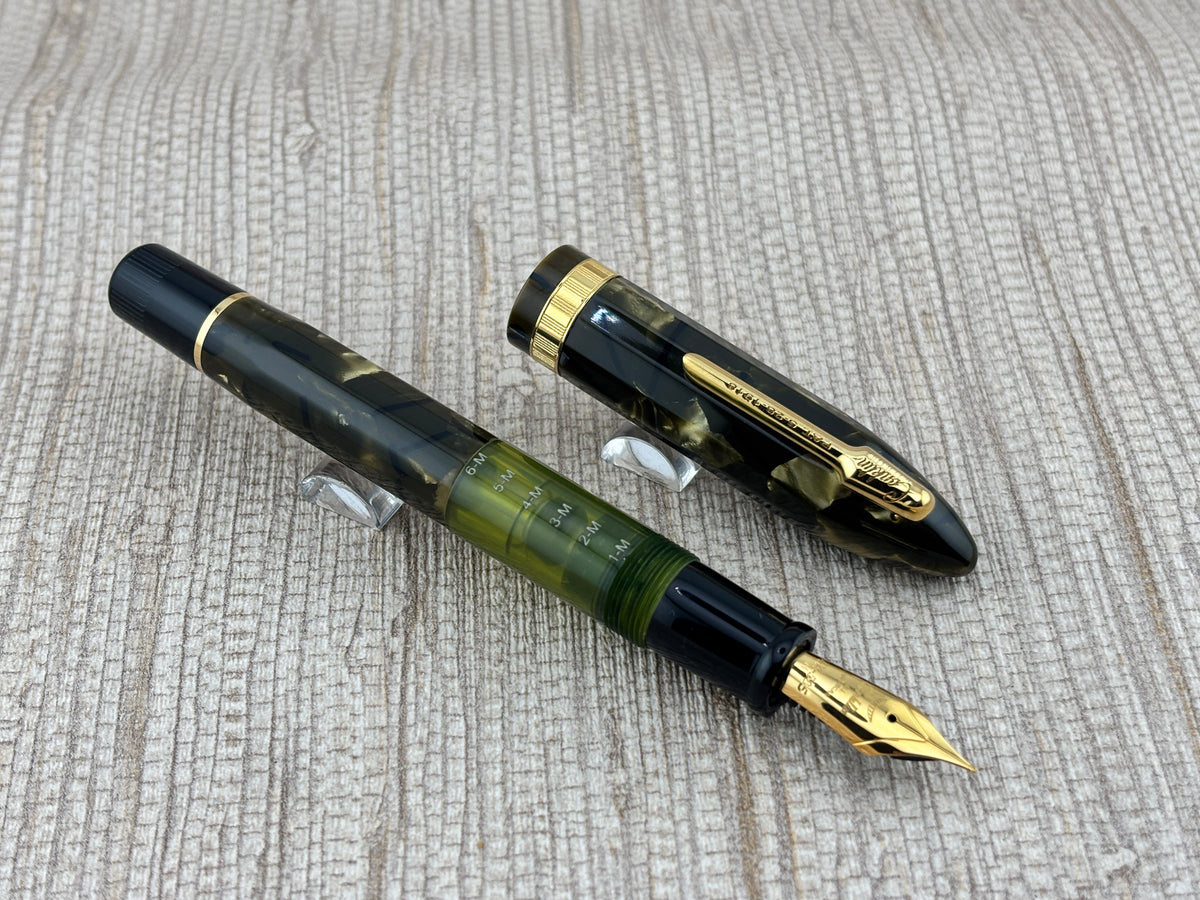 Conklin Nozac Green Saft Celluloid Limited Edition  Fountain Pen - Flexible Medium 14kt Gold Nib