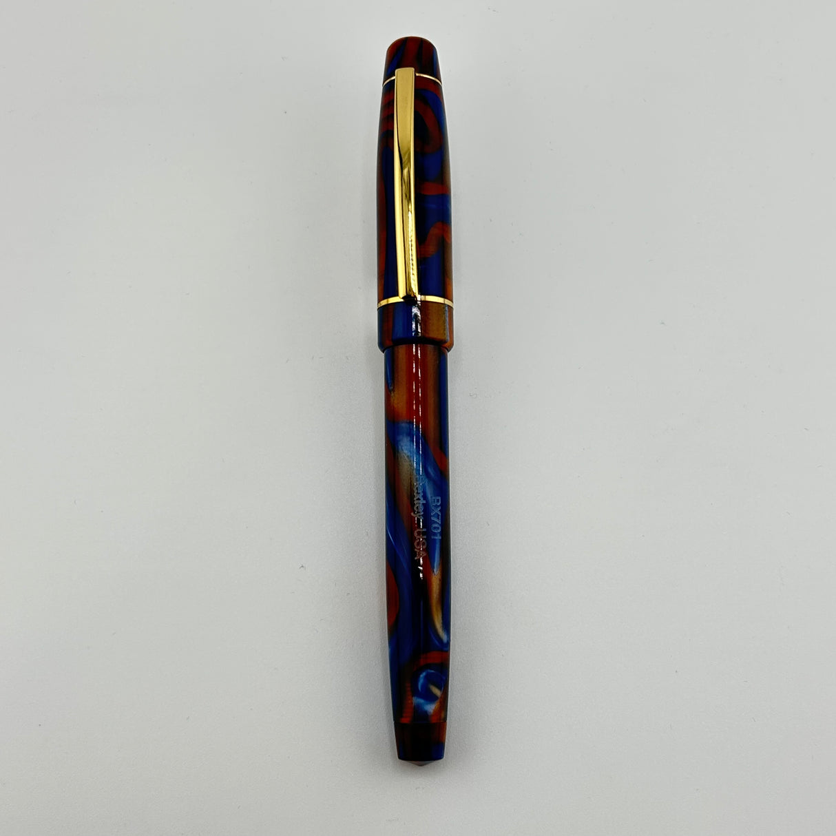 Jimmy's pick - Bexley Corona Collection blue brown swirl BX701 - Roller Pen