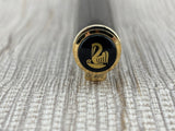 Pelikan M800 Blue Striped Barrel/Black Cap  Fountain Pen - Medium 18kt Gold Nib