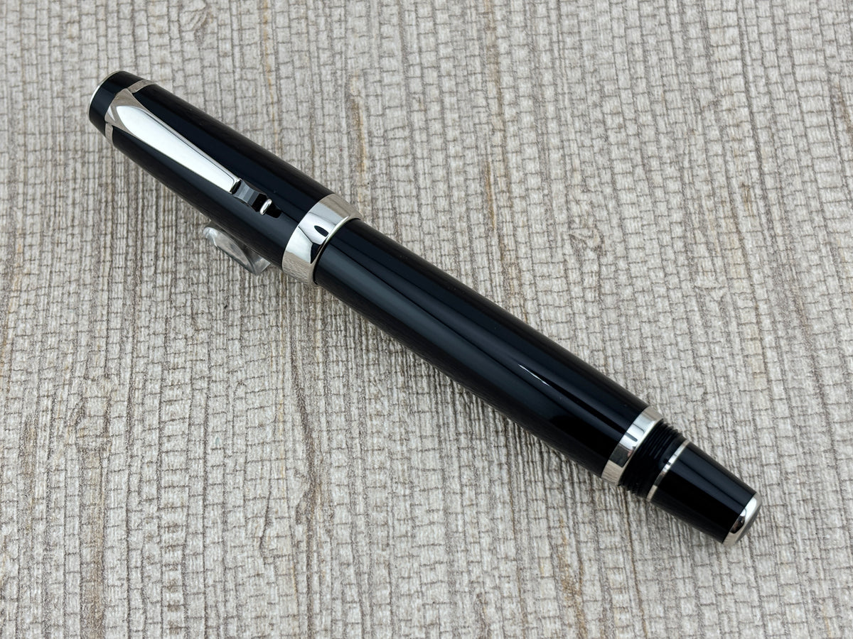 Montblanc Boheme Large Size Black Resin Rollerball - Black Onyx Stone in Clip