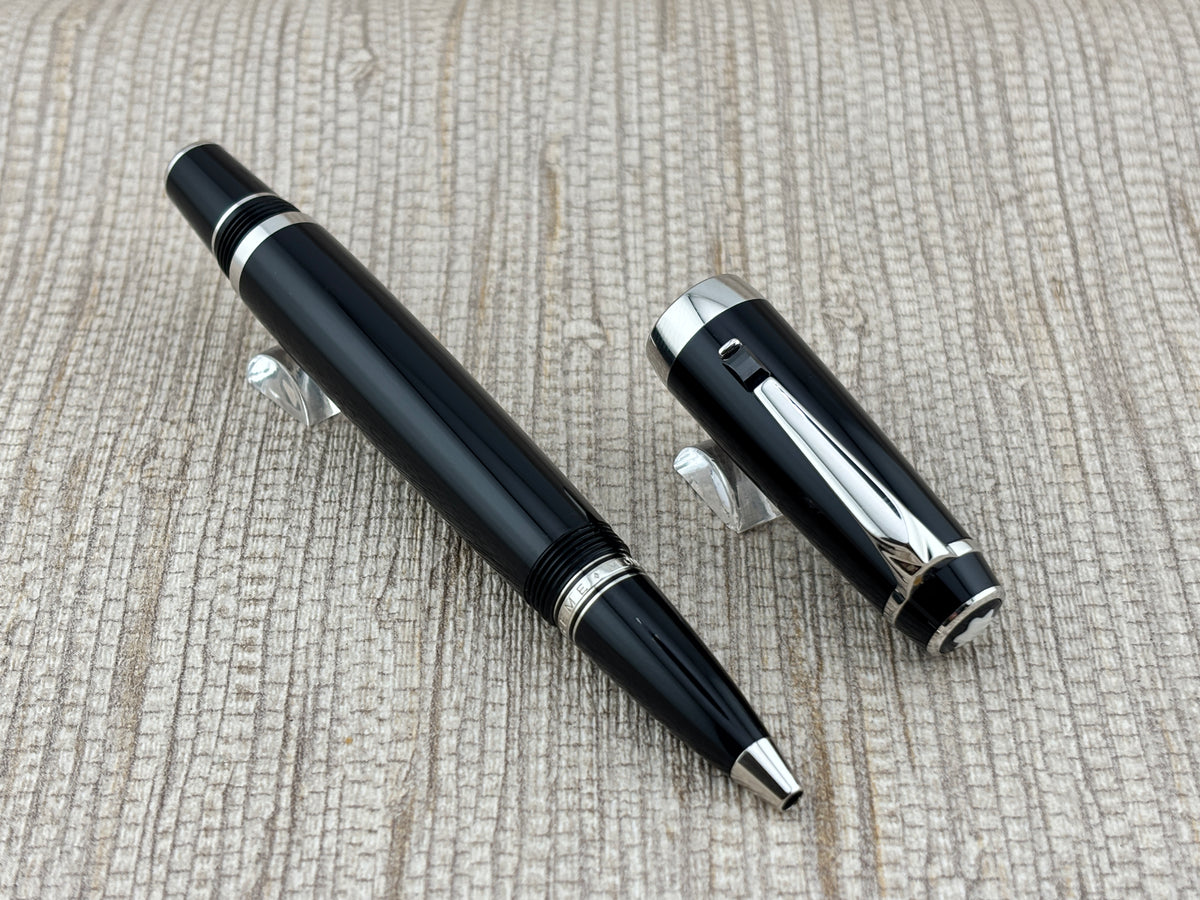 Montblanc Boheme Large Size Black Resin Rollerball - Black Onyx Stone in Clip