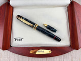Rotring ("Red Ring" in German) Tintenkuli "1928" Celluloid Limited Edition Fountain Pen Celebrating 70 Years of Rotring Pen Production - Medium 18kt Gold Nib + an Interchangeable Stylographic Tubular Point