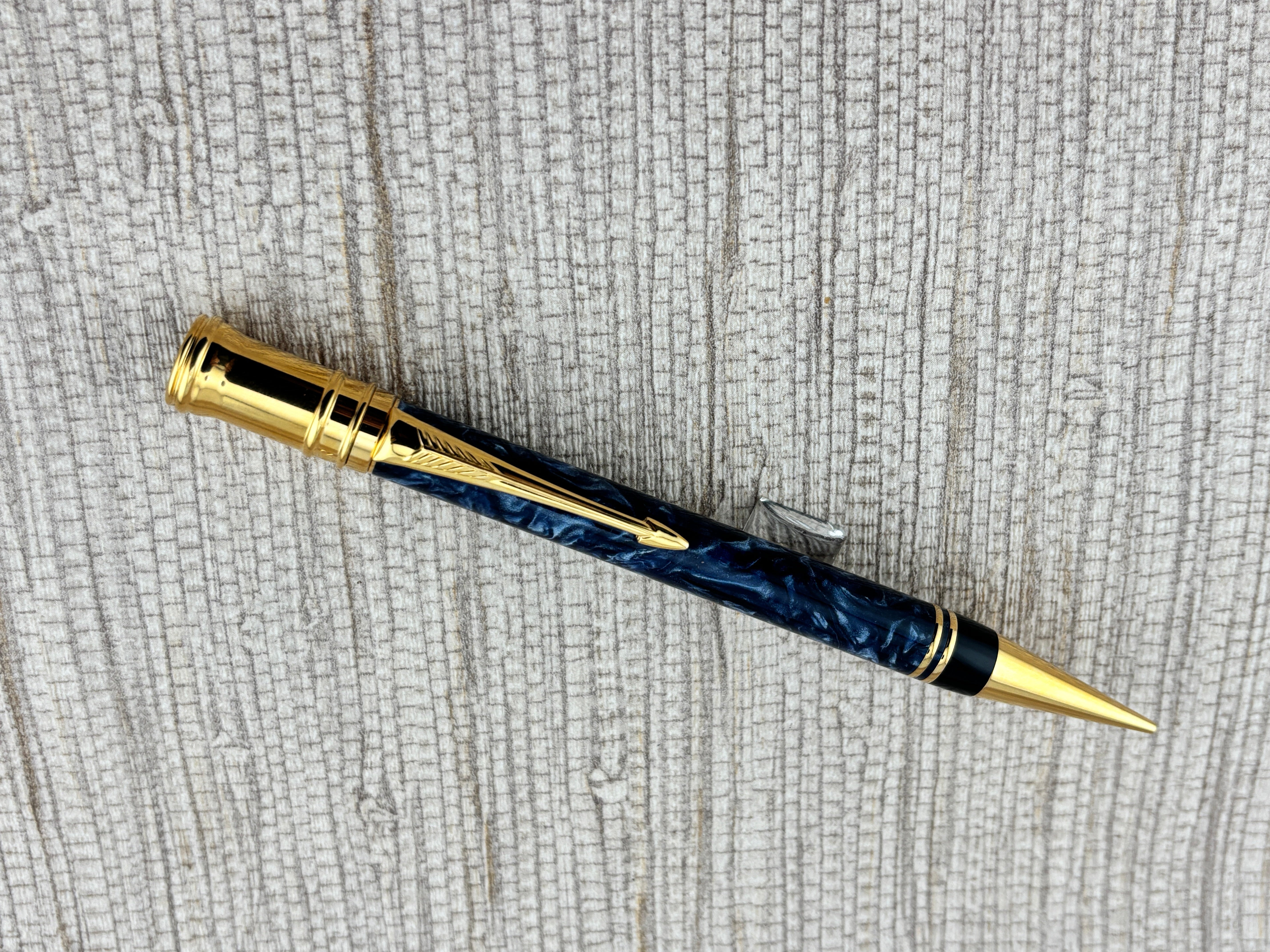Parker Duofold Marbled Blue Mechanical Pencil 0.9mm (Circa 1992