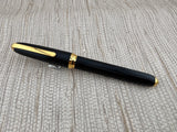 Cartier Louis Cartier Black Godron Fluted Fountain Pen - Medium 18kt Gold Nib