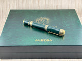 Aurora Dante Alighieri Green Lacquered Limited Edition Fountain Pen - Medium 18kt Gold Nib