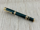 Aurora Dante Alighieri Green Lacquered Limited Edition Fountain Pen - Medium 18kt Gold Nib