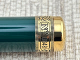 Aurora Dante Alighieri Green Lacquered Limited Edition Fountain Pen - Medium 18kt Gold Nib