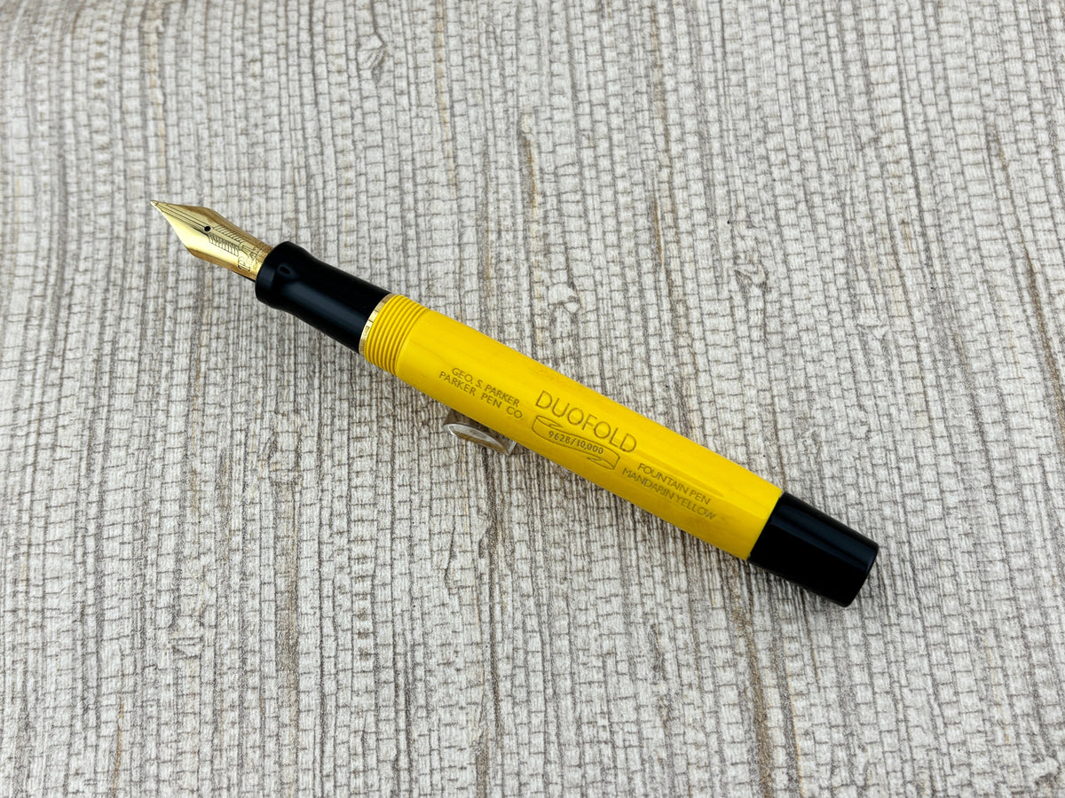 Parker Centennial Duofold Mandarin Yellow Limited Edition # 9628/10,000 - Fountain Pen