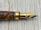 ASC Armando Simoni Club Ogiva Extra Blue Saffron Celluloid Special  Edition  Fountain Pen - Medium 18kt Gold Nib