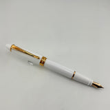 Aurora Ipsilon White Resin Gold trim - Fountain Pen