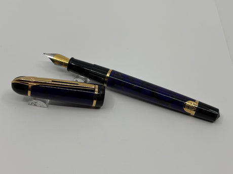 Waterman Phileas Purplish/Blue Marble (First Generation) Fountain Pen