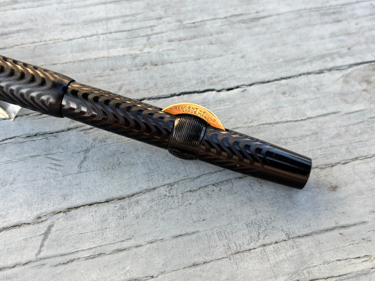 Conklin Toledo # 3 Black Chased in New condition   - Fountain Pen
