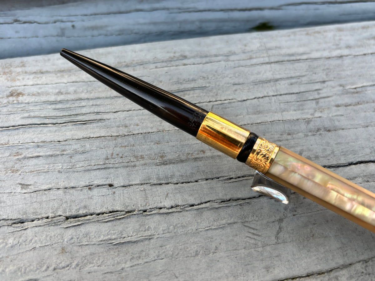 Parker # 12 plain slabs pearl Taper cap circa  1900  - Fountain Pen