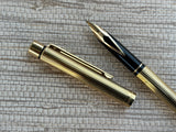 Jimmy's Pick - Sheaffer Targa Slim Gold Electro Plated Circa 1970 Rare Broad Nib! - Fountain Pen