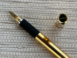 Jimmy's Pick - Aurora Hastil Sterling Silver 925 Vermeil Gold Plated Circa 1970 - Fountain Pen