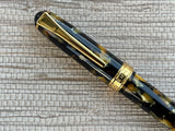 Jimmy's Pick - Levenger Black and Pearl Gold Trim - Fountain Pen