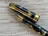 Jimmy's Pick - Levenger Black and Pearl Gold Trim - Fountain Pen
