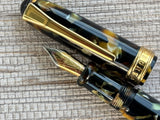 Jimmy's Pick - Levenger Black and Pearl Gold Trim - Fountain Pen