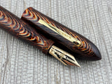 Oldwin Celebration Arco Fish Bone 07/44 Limited Edition  Fountain Pen Medium Large #8 14kt Gold Nib