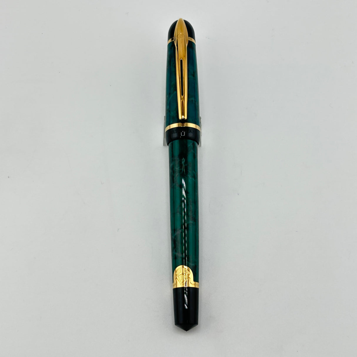 Waterman Phileas Green Marble Set - Roller Ball and Mechanical Pencil