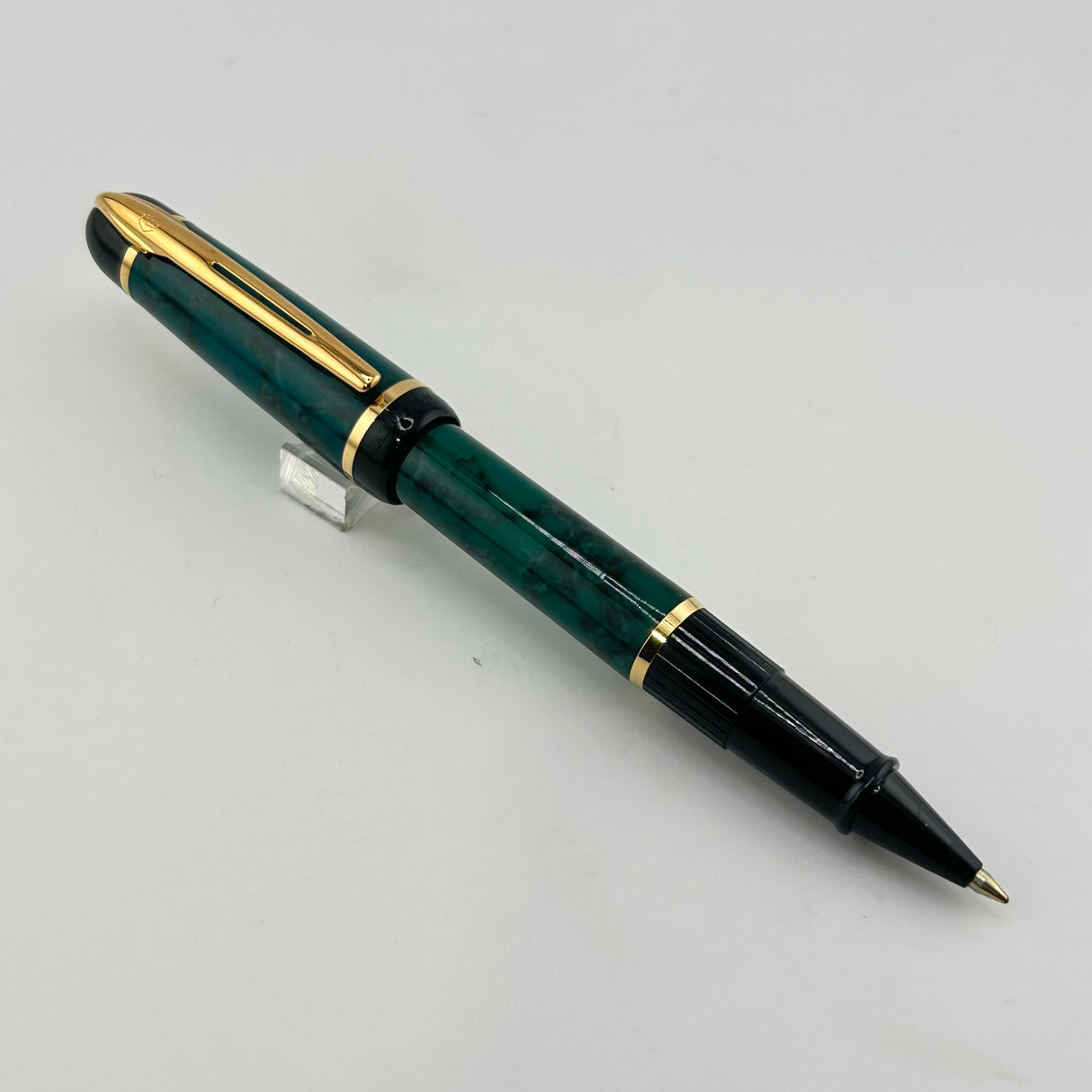 Waterman Phileas Green Marble Set - Roller Ball and Mechanical Pencil