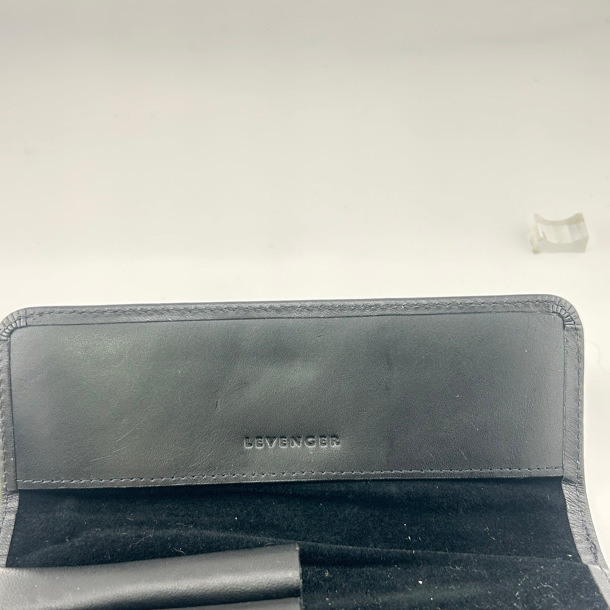 Levenger Pen Pouch 100% black leather