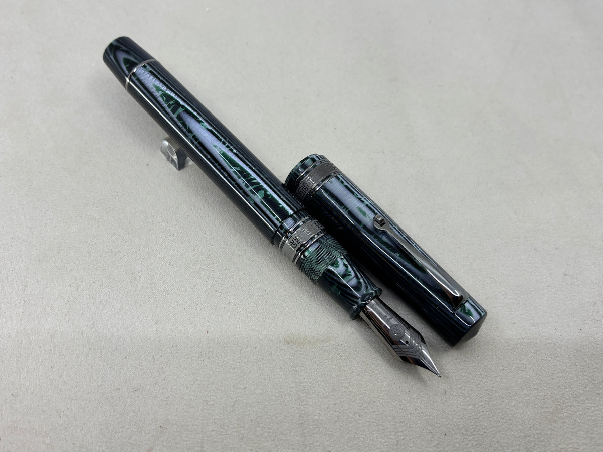 ASC Armando Simoni Club Bologna Extra Green Arco Celluloid Limited Edition Chinese Market Fountain Pen - #06/20 - Medium #8 14kt Gold Nib