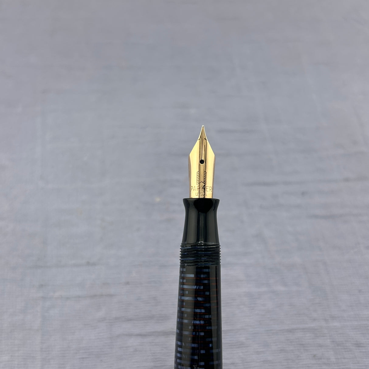 Parker Vacumatic Standard, Azure Blue, Blue Arrow Diamond clip   - Fountain Pen
