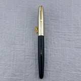 Parker 51 Navy blue chrome Cap - Blue diamond clip Vacumatic filling system - Fountain Pen