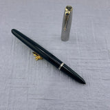 Parker 51 Navy blue chrome Cap - Blue diamond clip Vacumatic filling system - Fountain Pen