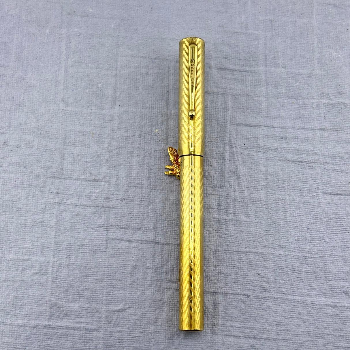 Sheaffer'S Gold Filled Chevron Pattern Fountain Pen - #2 Flexy  Nib - Lever-Fill 1920's