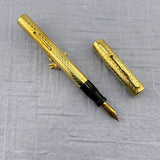 Sheaffer'S Gold Filled Chevron Pattern Fountain Pen - #2 Flexy  Nib - Lever-Fill 1920's