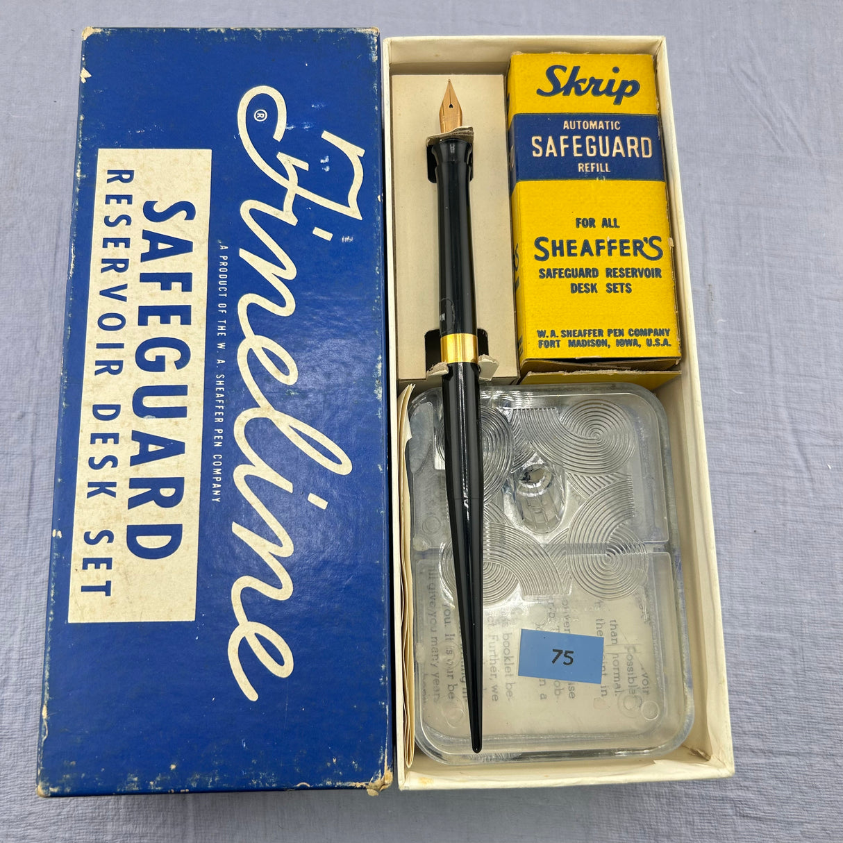 Sheaffer Fineline Safeguard Reservoir Desk Pen - A piece of history of Sheaffer Pen Co !