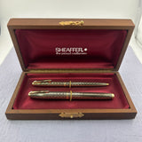 Sheaffer Diamond Sovereign (real diamond on clip) Imperial Set 14K gold filled  - New old stock -  Fountain Pen and Ball Pen