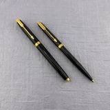 parker 75 set black lacquer gold trim - Original box - New old stock !  - Fountain pen and Ball pen