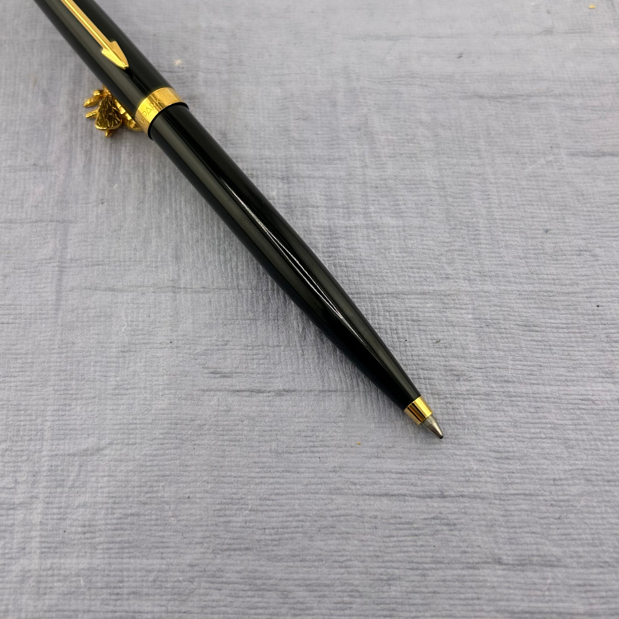 parker 75 set black lacquer gold trim - Original box - New old stock !  - Fountain pen and Ball pen