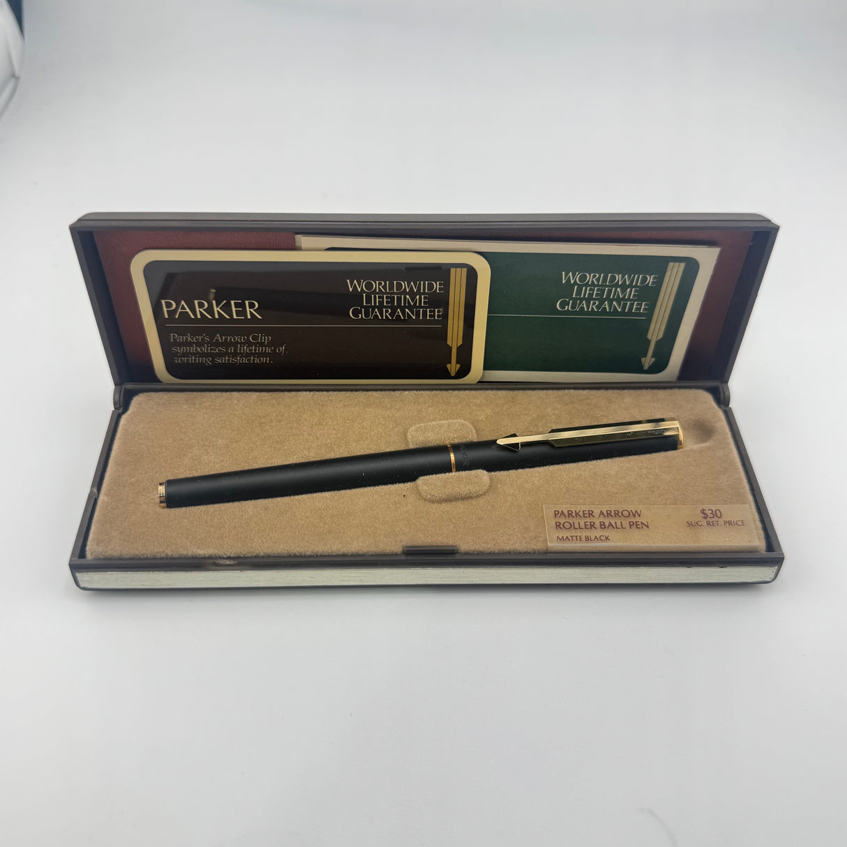 Parker Arrow Clip  Matte Black circa 1977 - Rollerball Pen