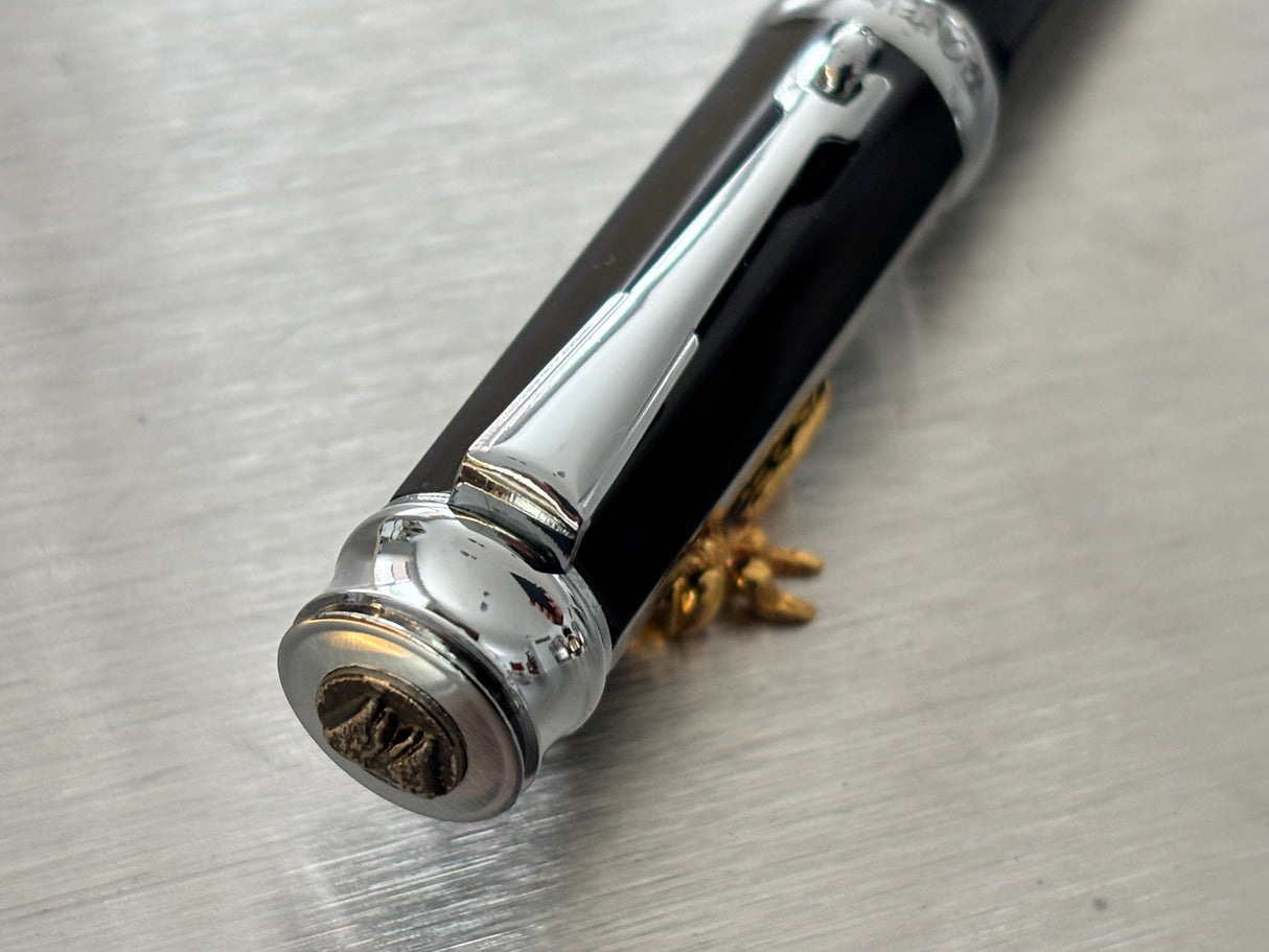 Monteverde Mini faceted Pen Black chrome trim - Fountain Pen