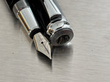 Monteverde Mini faceted Pen Black chrome trim - Fountain Pen